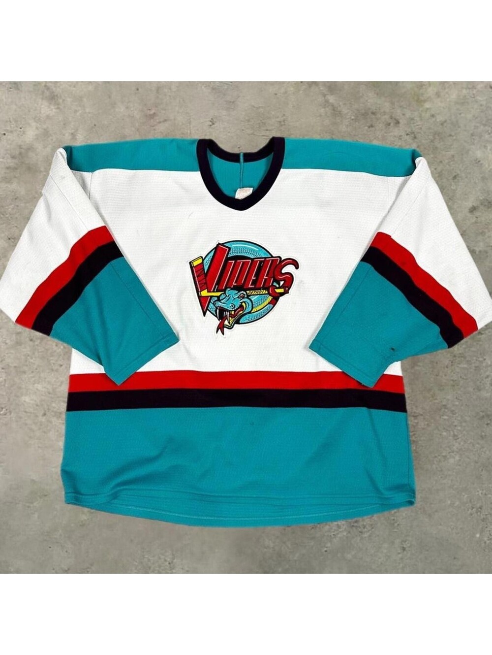 Vintage Detroit Vipers ihl hockey jersey blue white Bauer jersey Men 2XL